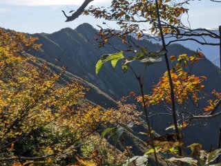 光明山が見えます